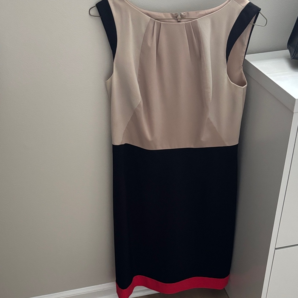 Ann Taylor Elegant Color Block Sleeveless Dress